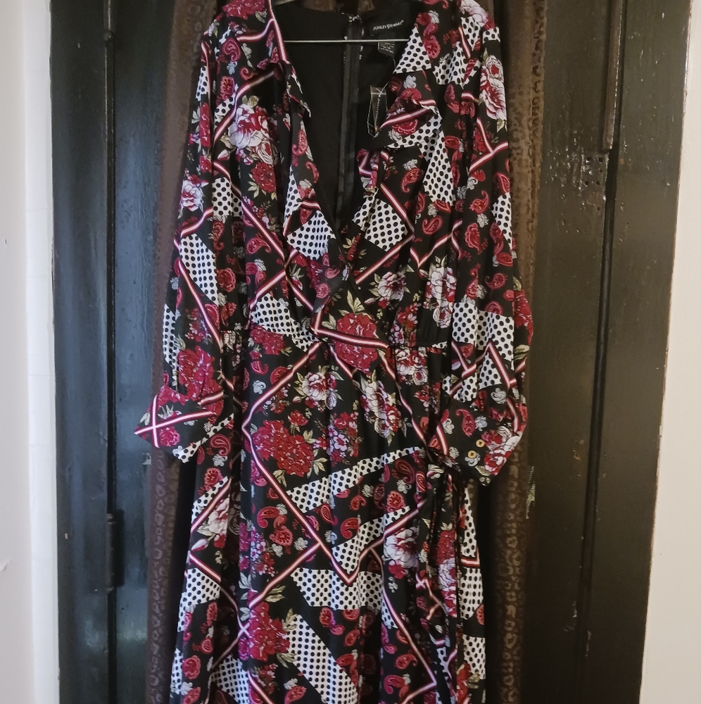 Faux wrap dress